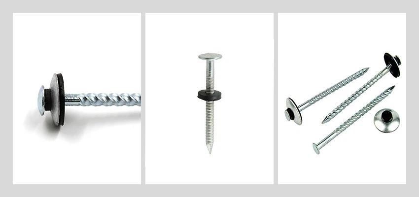 Galvanized roofing screw nail with washer types