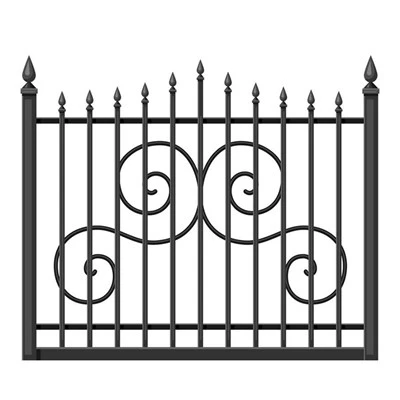 Eurooppalainen ulkona takorauta-aita